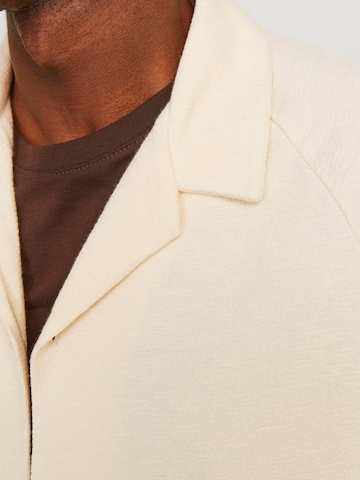 JACK & JONES Comfort fit Button Up Shirt 'MYKONOS' in White