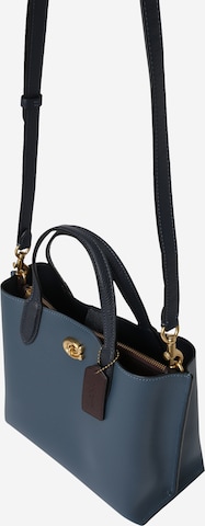 COACH Handtas in Blauw: voorkant