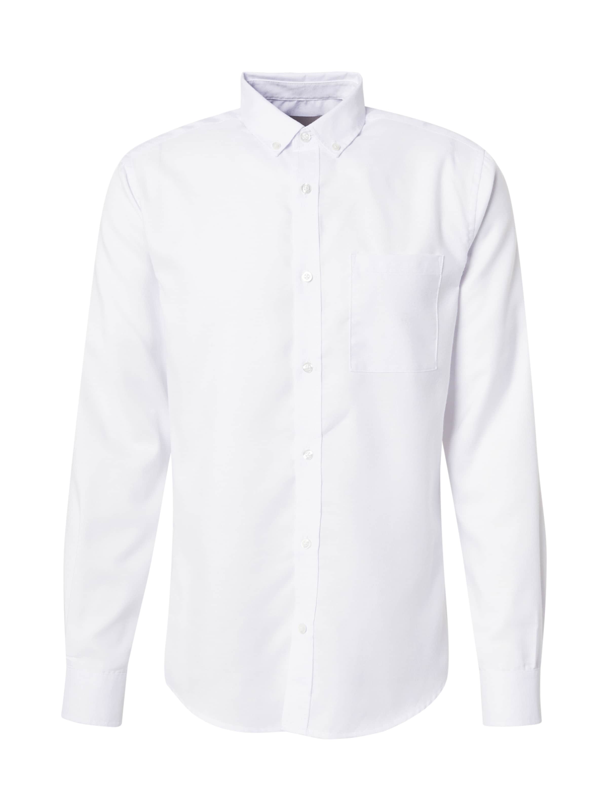 Only & Sons Slim fit Button Up Shirt 'ONSAlvares' in White: front