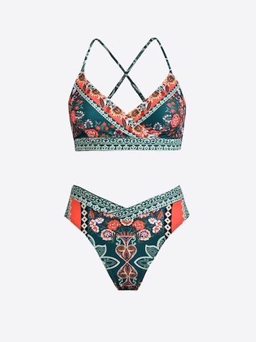 Cupshe Bikini 'Paisley' in Green: front