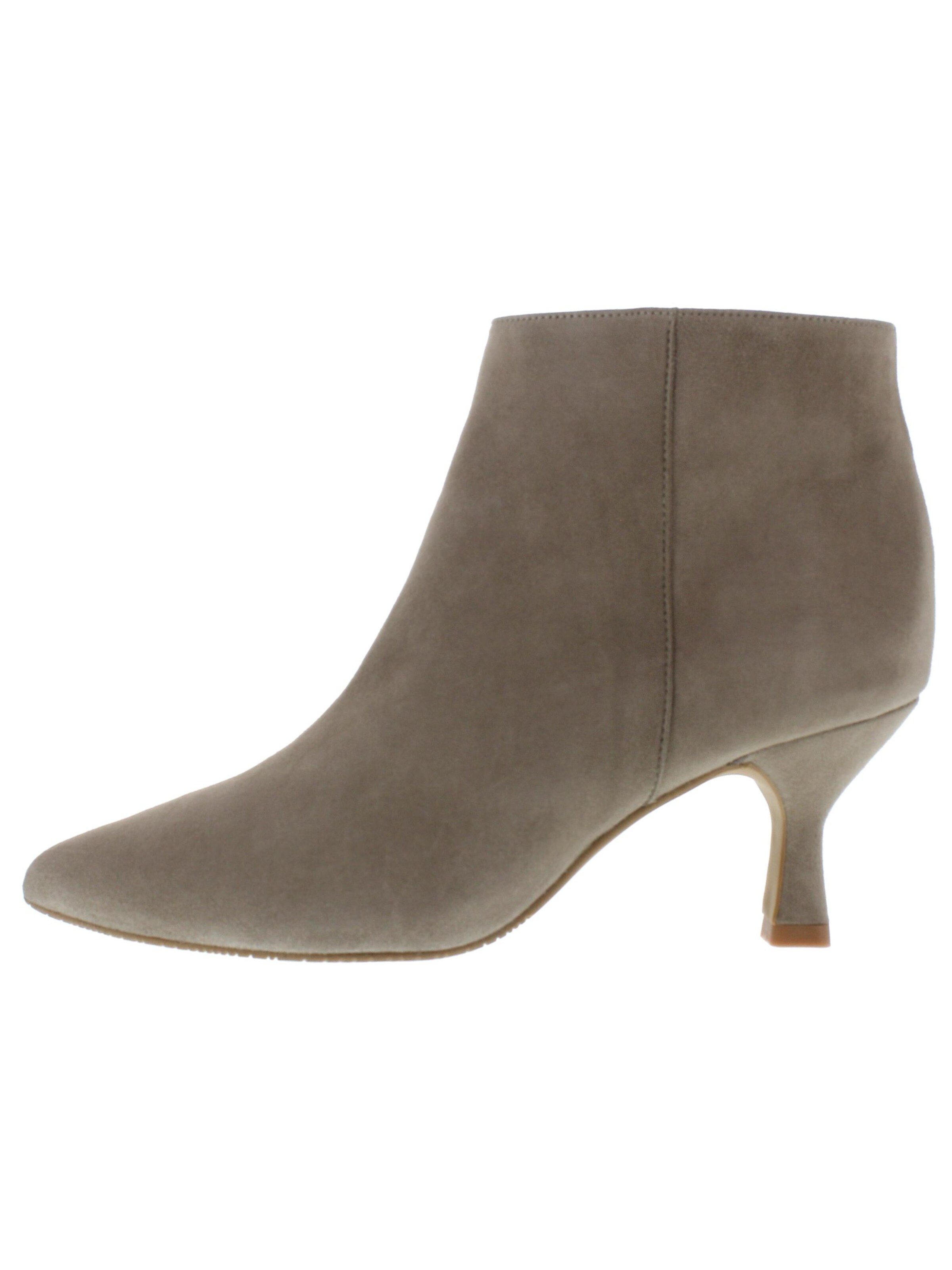 XAVER LUIS Schuhmanufaktur Booties 'MARIBEL - edle spitze Stiefeletten' in Brown: front