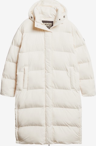 Superdry Wintermantel in Wit: voorkant