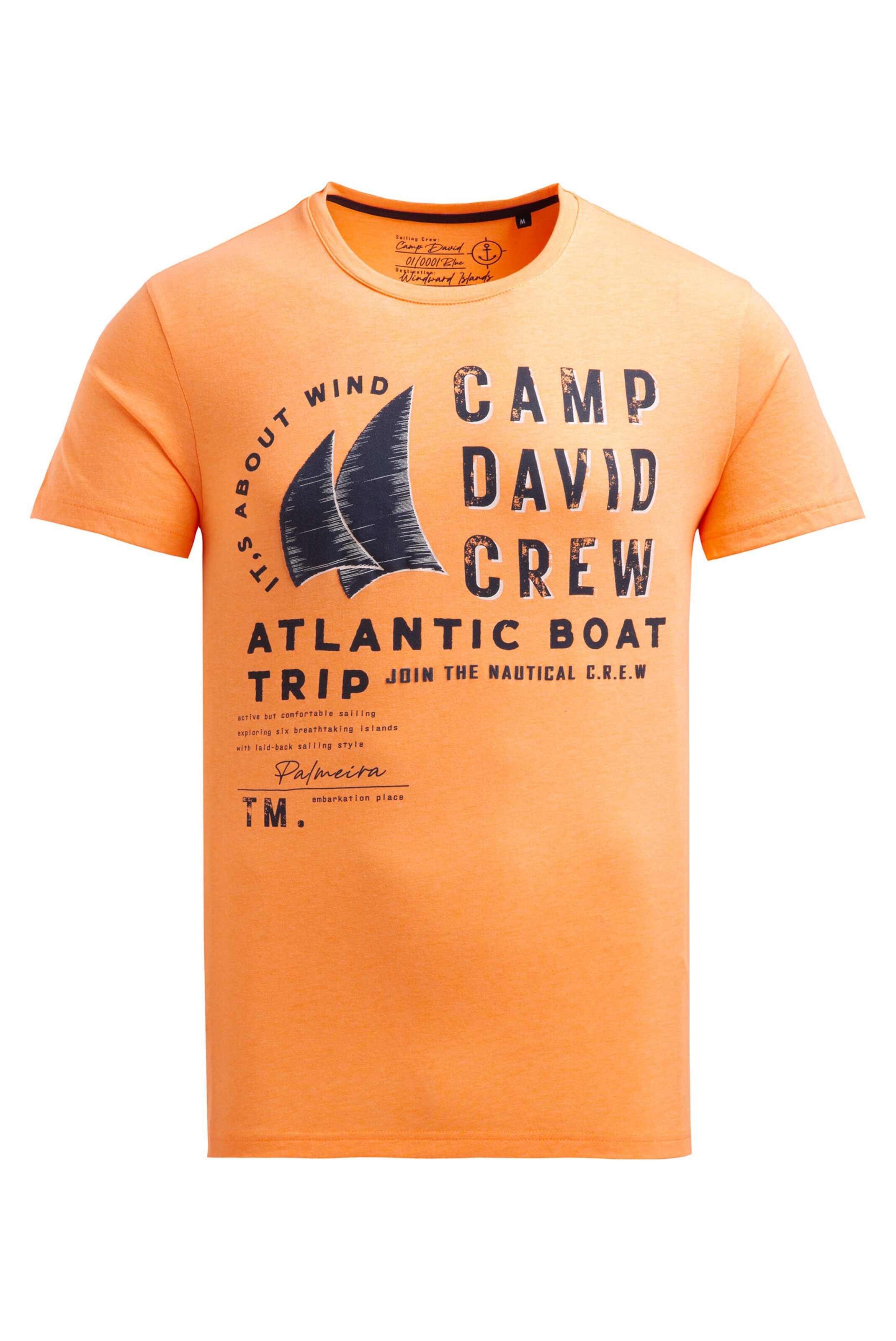 CAMP DAVID Shirt in Orange: front