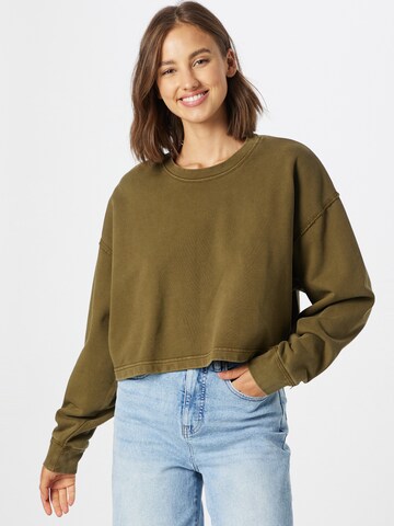 LEVI'S ® Sweatshirt 'Roonie Crop Sweatshirt' i grön: framsida