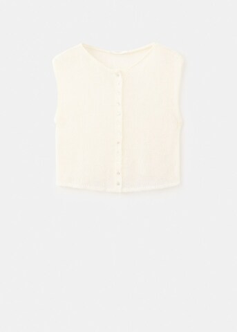 MANGO Knit Cardigan 'Minu' in White