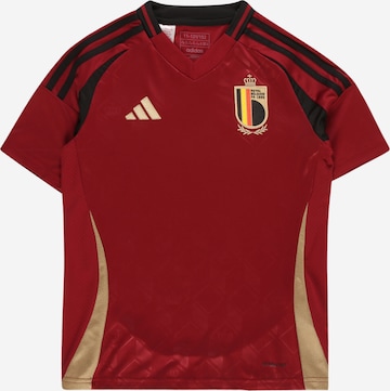 Tricou funcțional 'Belgium 24 Home' de la ADIDAS PERFORMANCE pe roșu: față