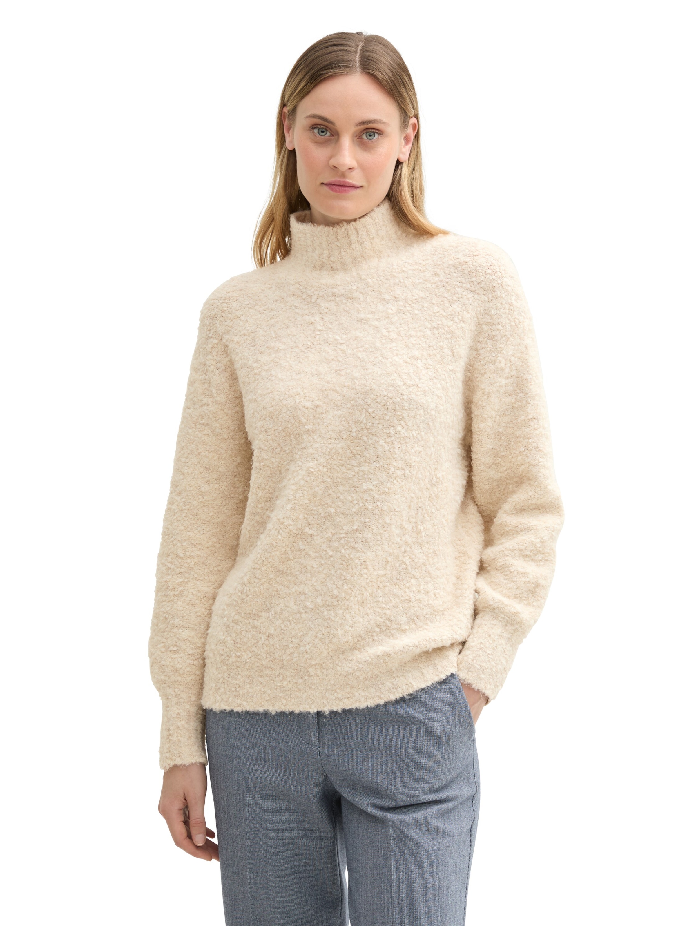 TOM TAILOR Sweater in Beige: front