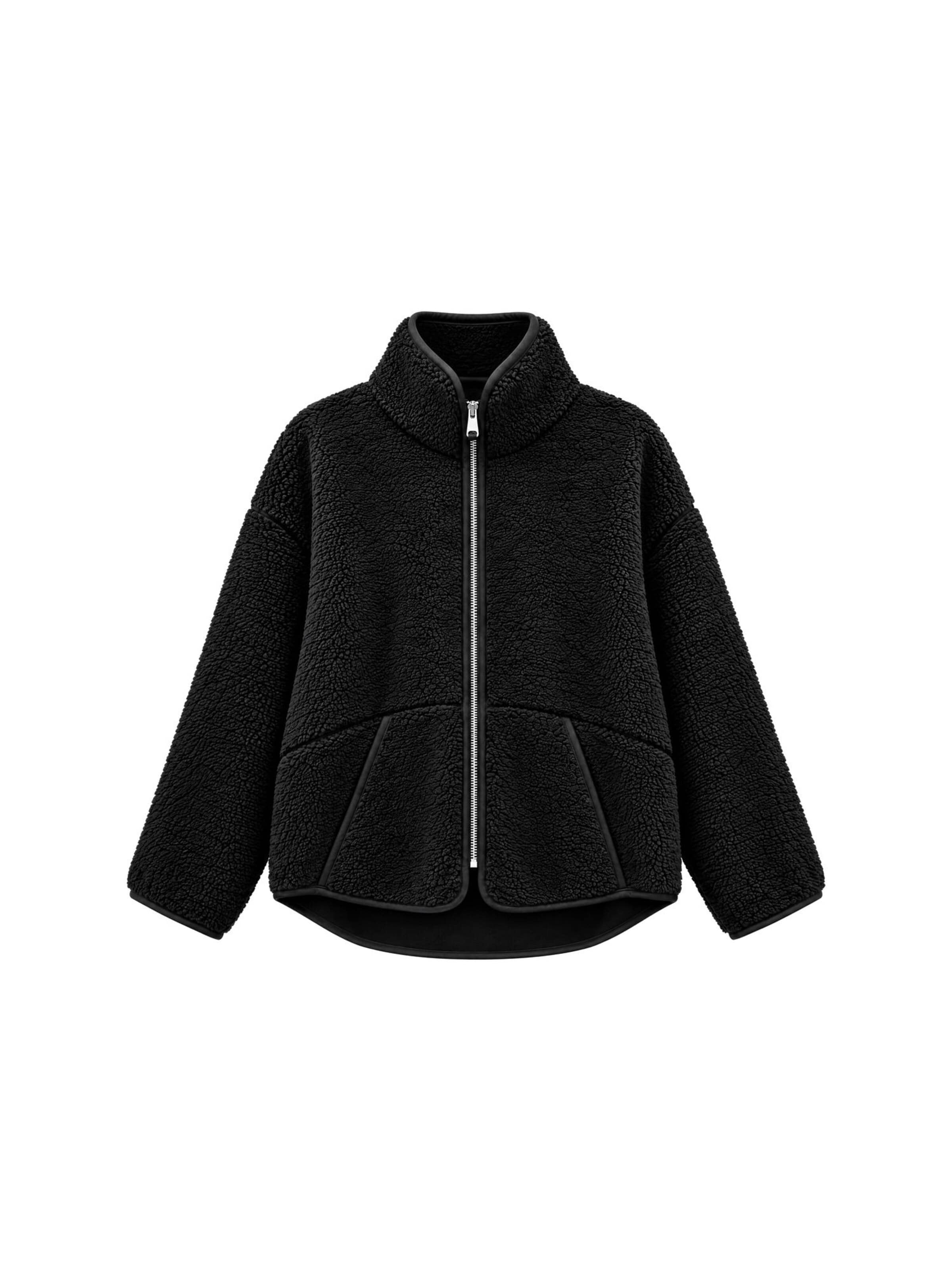 MixRay Fleece jacket 'Sweatshirts' in Black