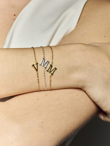 Luxenter - Pulseira 'Alphabet M' em ouro