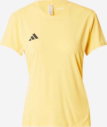 ADIDAS PERFORMANCE - Camiseta funcional 'ADIZERO' en amarillo: frente