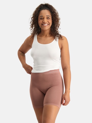 Skinny Pantalon de sport 'Suze' Bamboo basics en marron : devant