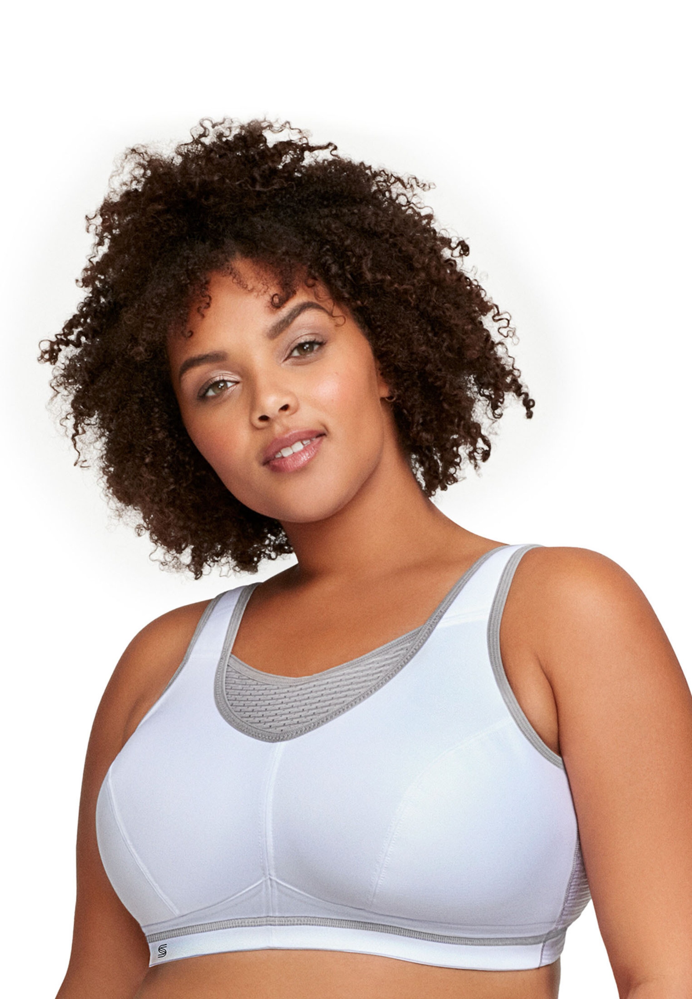 GLAMORISE Bralette Bra in White: front