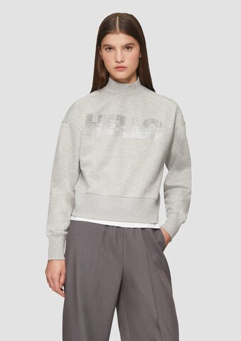 QS Sweatshirt in Grau: Vorderseite