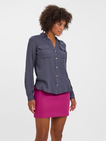 VERO MODA Blouse 'Bumpy' in Blue: front