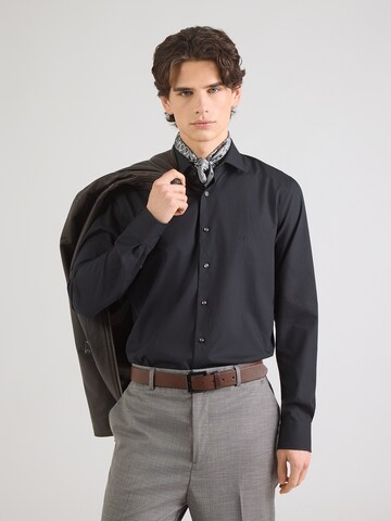 Michael Kors - Ajuste estrecho Camisa en negro: frente