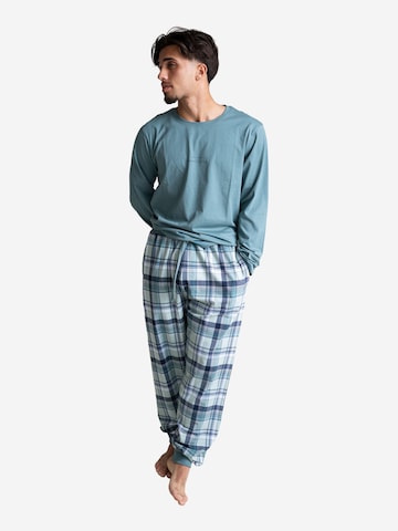 Phil & Co. Berlin Pyjama lang 'Weekend Collection' in Blauw