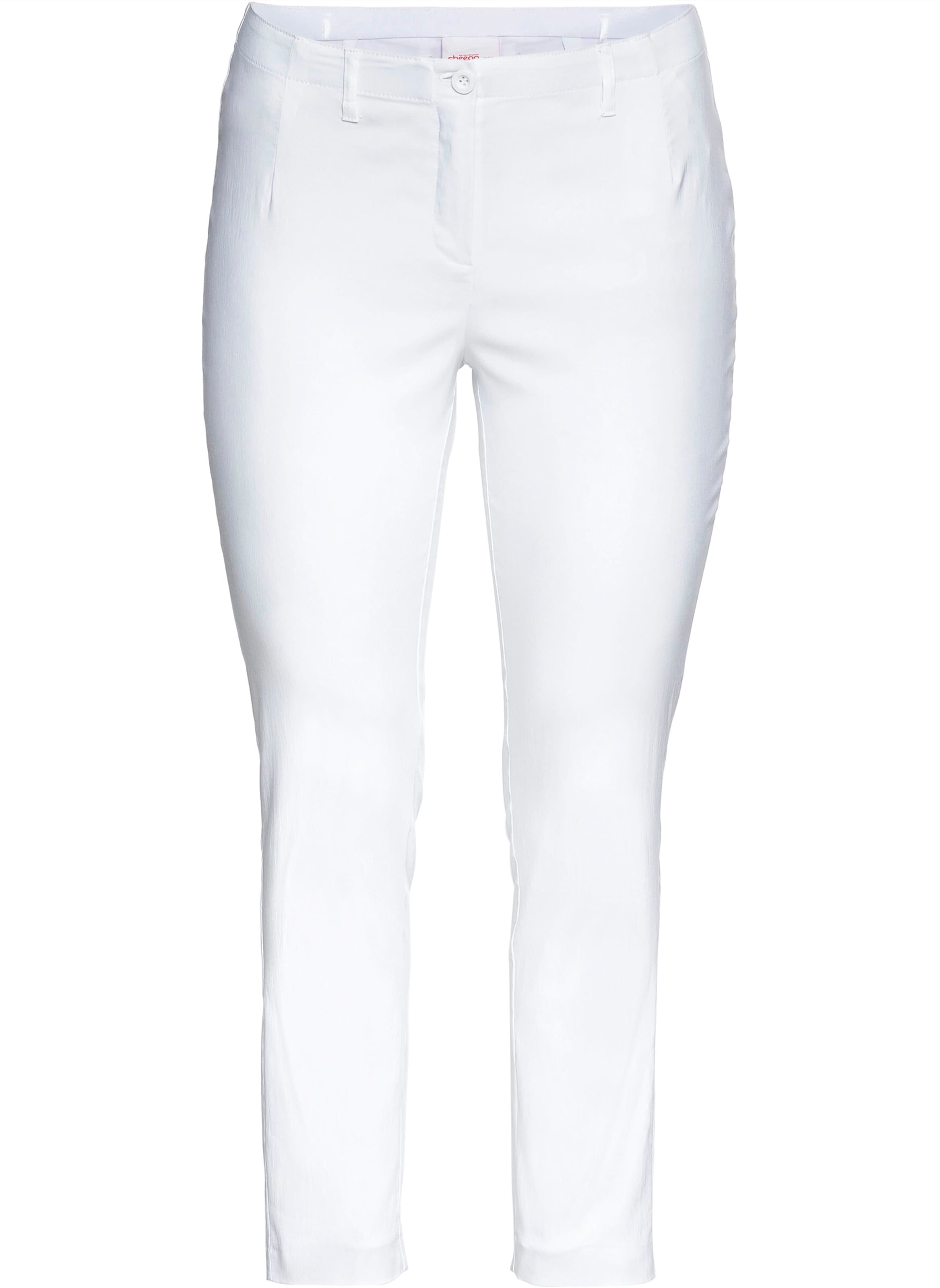 SHEEGO Slimfit Bukser i hvid: forside