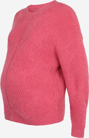 Pieces Maternity Sweater 'Ofelia' in Pink: front