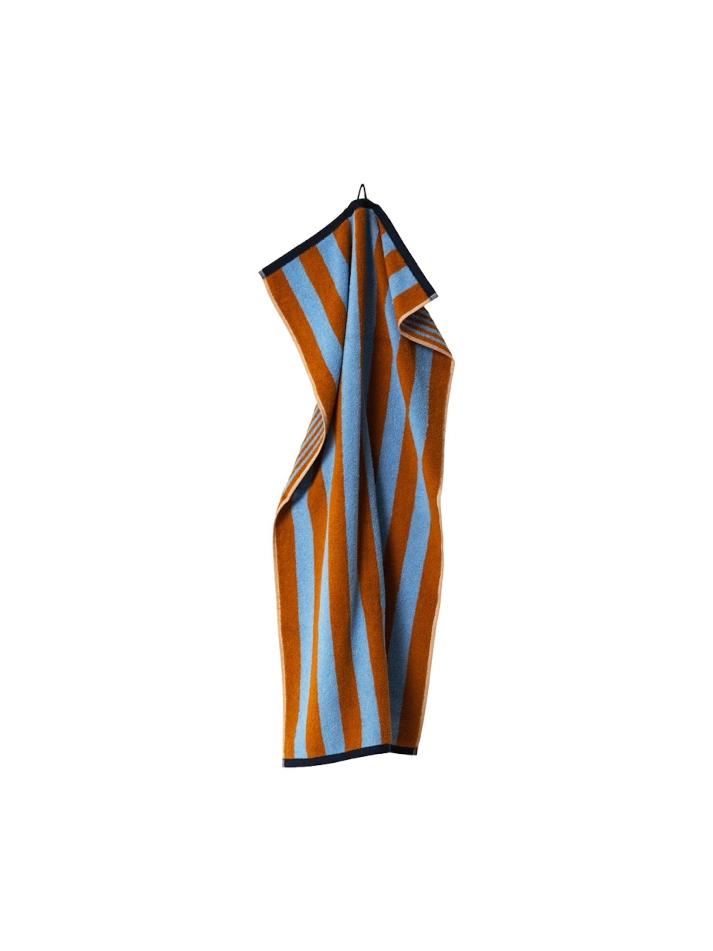 Herzbach home Towel 'Good Vibes' in Brown: front
