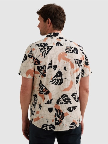 PME Legend Regular fit Skjorta 'Shirt with short sleeves in slub cotton' i vit