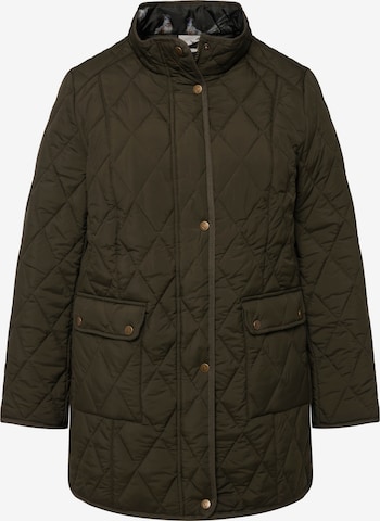 Ulla Popken Winter Jacket in Green: front