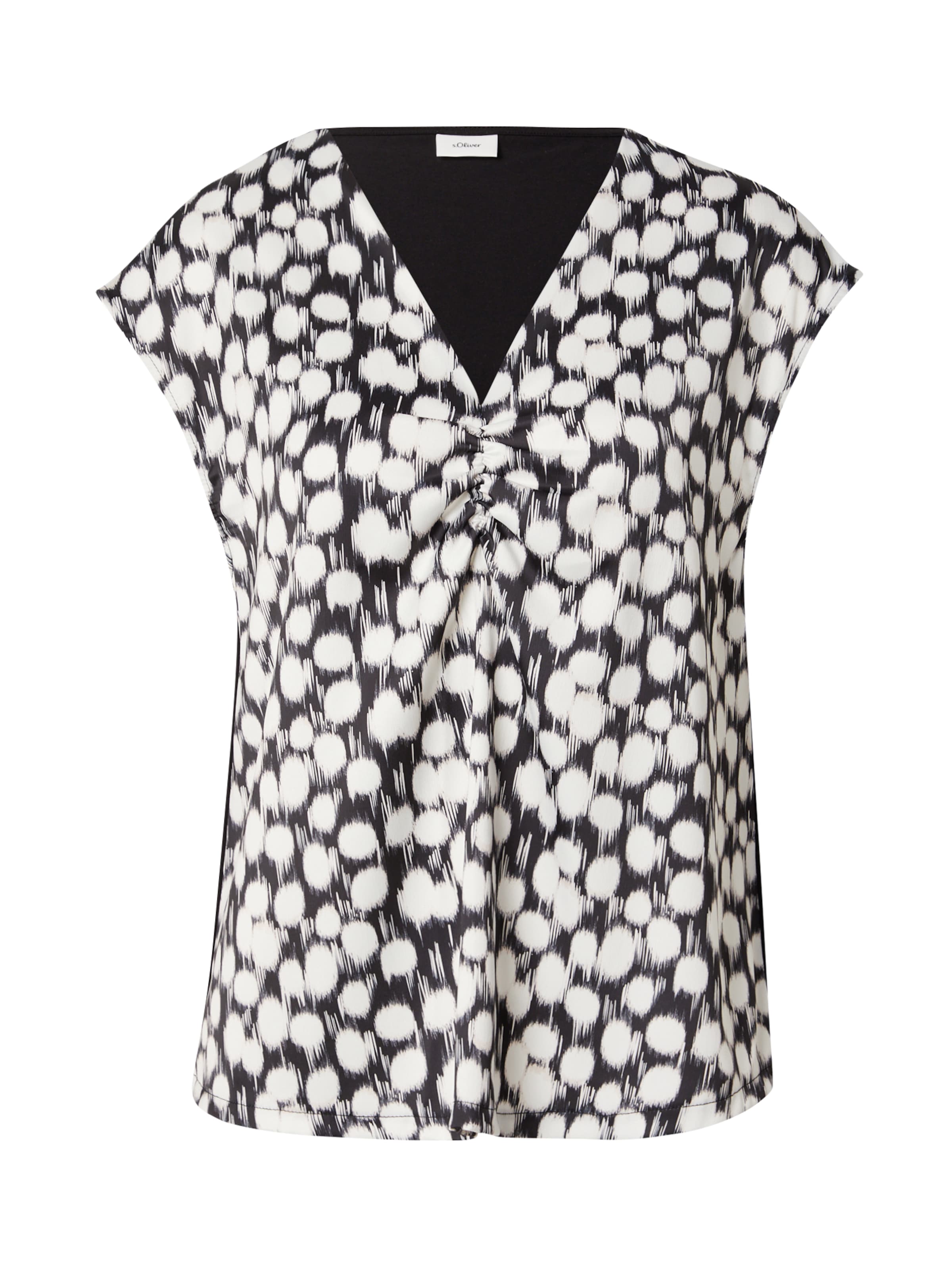 s.Oliver BLACK LABEL Μπλούζα σε μαύρο: μπροστά