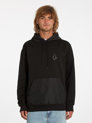 Volcom Athletic Sweatshirt in Black: front