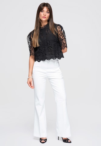 Ombre Bluse in Schwarz