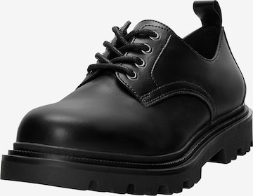 Pull&BearCipele na vezanje - crna boja: prednji dio