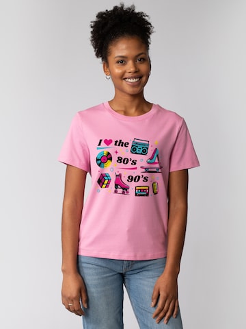 Maglietta '80s Love' di Watapparel in rosa: frontale