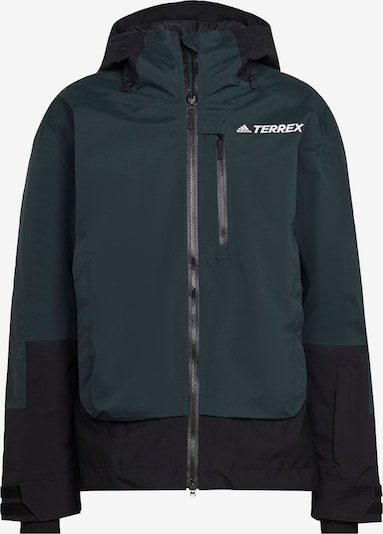 ADIDAS TERREX Športna jakna 'MyShelter' | temno zelena / črna / bela barva, Prikaz izdelka