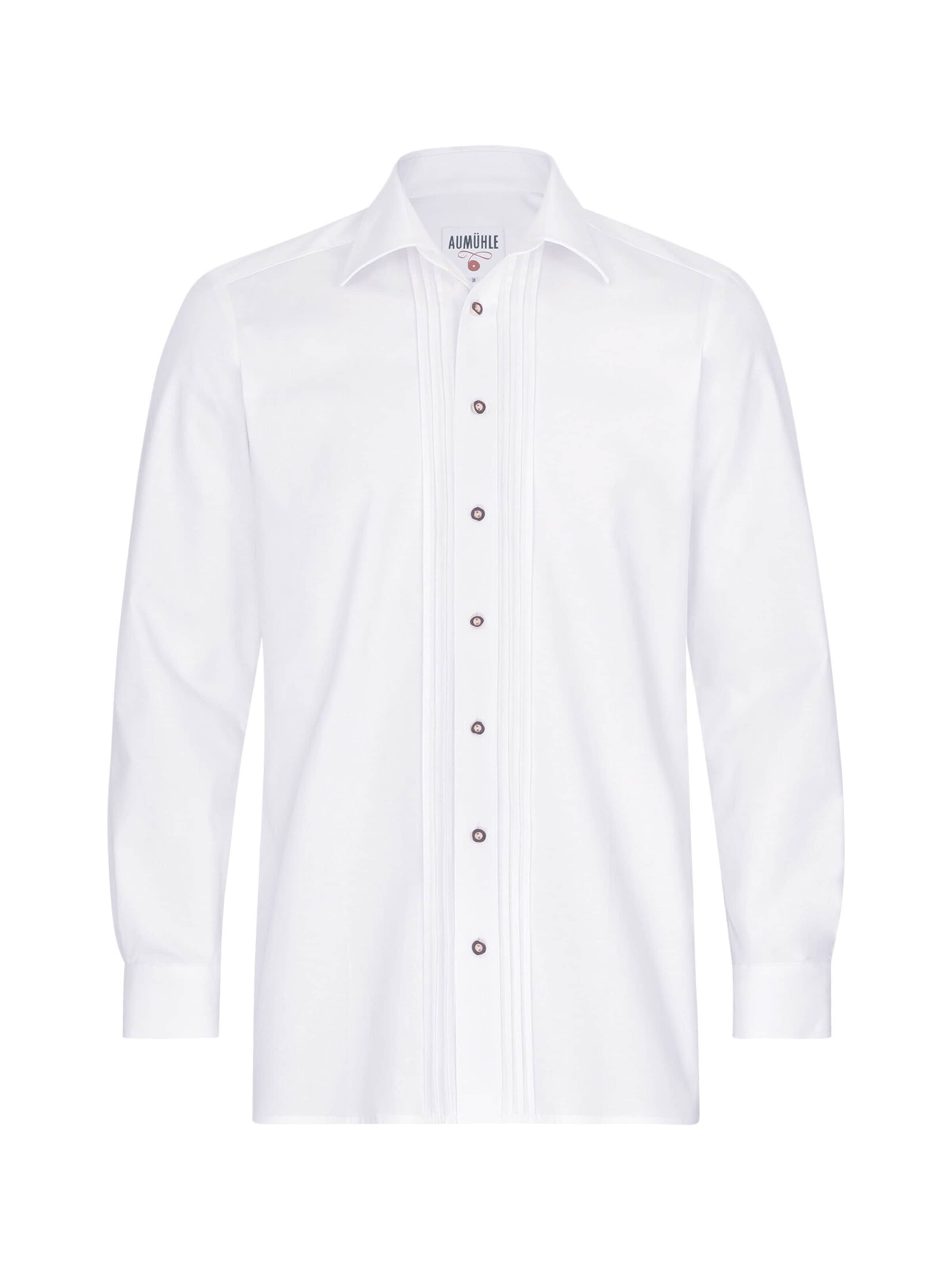 Aumühle Regular Fit Trachtenhemd 'Max' in Weiß: Vorderseite