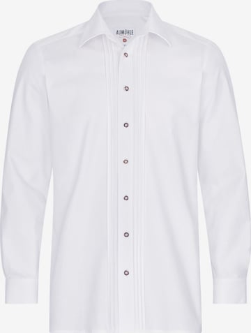 Aumühle Slim Fit Trachtenhemd 'Max' Slim Fit in Weiß: Vorderseite