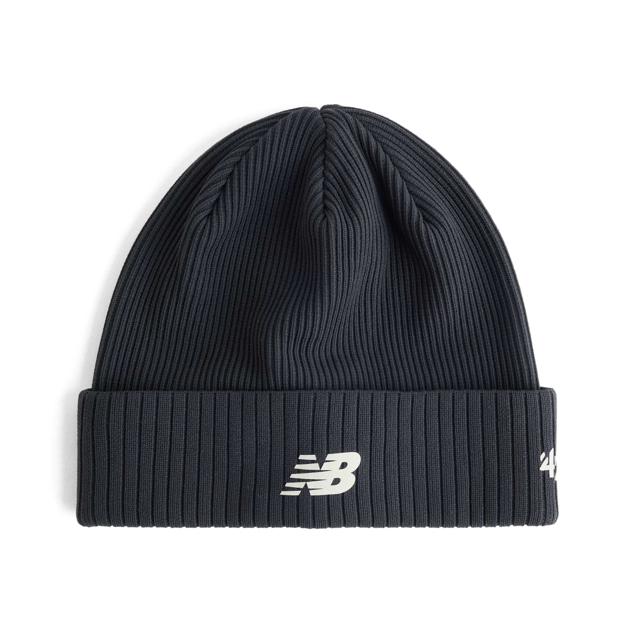 new balance ''47 Run Knit Hat'. in Schwarz: Vorderseite