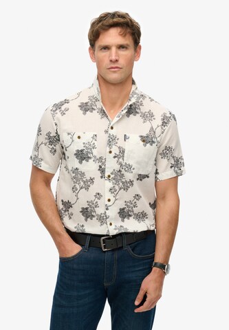 Superdry Regular fit Overhemd in Wit: voorkant