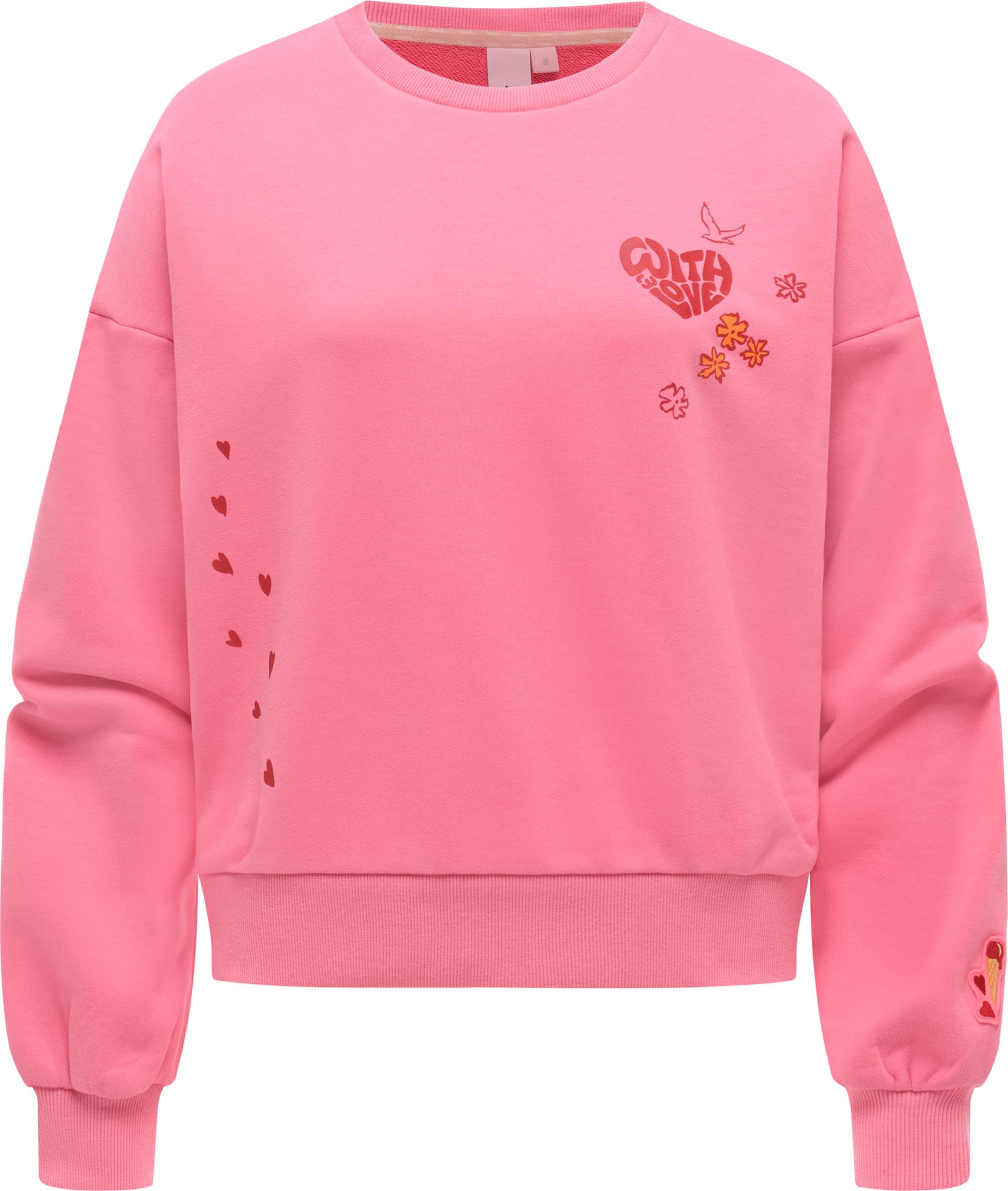 Sweat-shirt 'Wuss' Ragwear en rose : devant