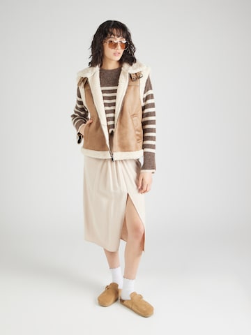 PIECES Sweater 'PCLINE' in Brown