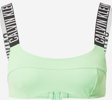 Calvin Klein Underwear - Bustier Top de bikini en verde: frente