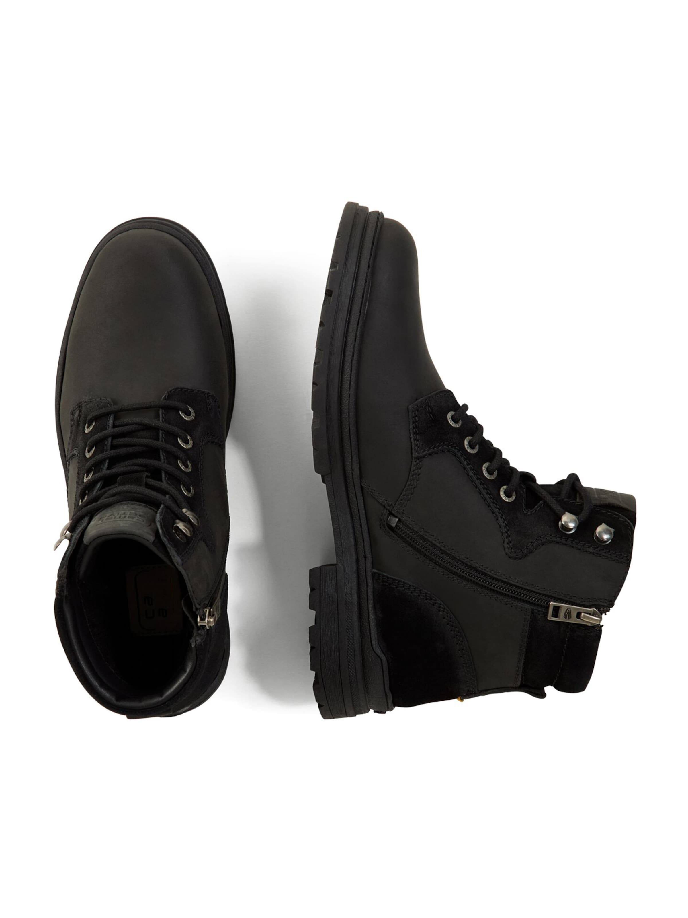 CAMEL ACTIVE Lace-Up Boots 'KENT' in Black: top