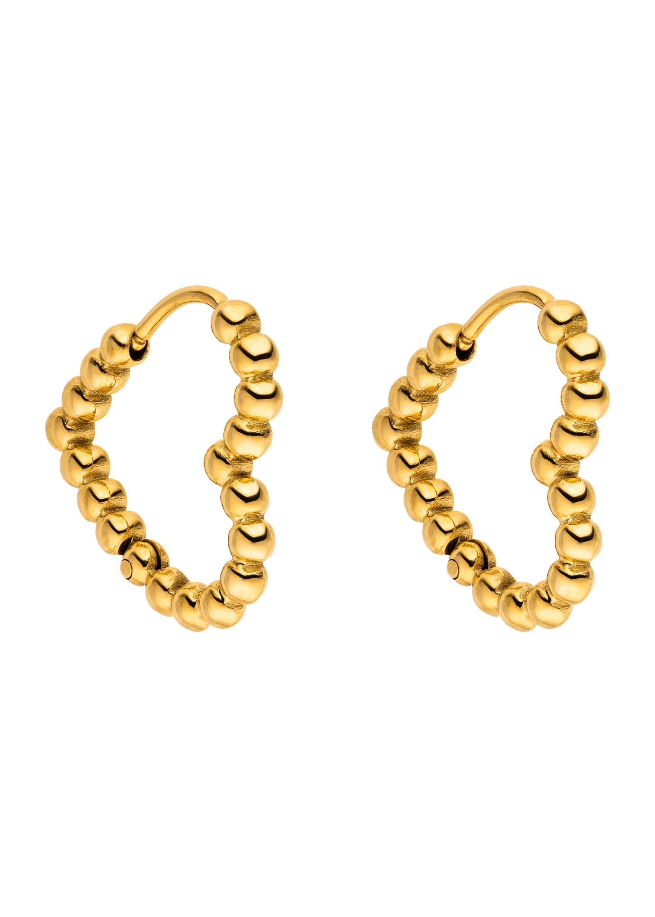 PURELEI Earrings 'Bubble Heart' in Gold: front