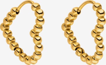 PURELEI - Brincos 'Bubble Heart' em ouro: frente