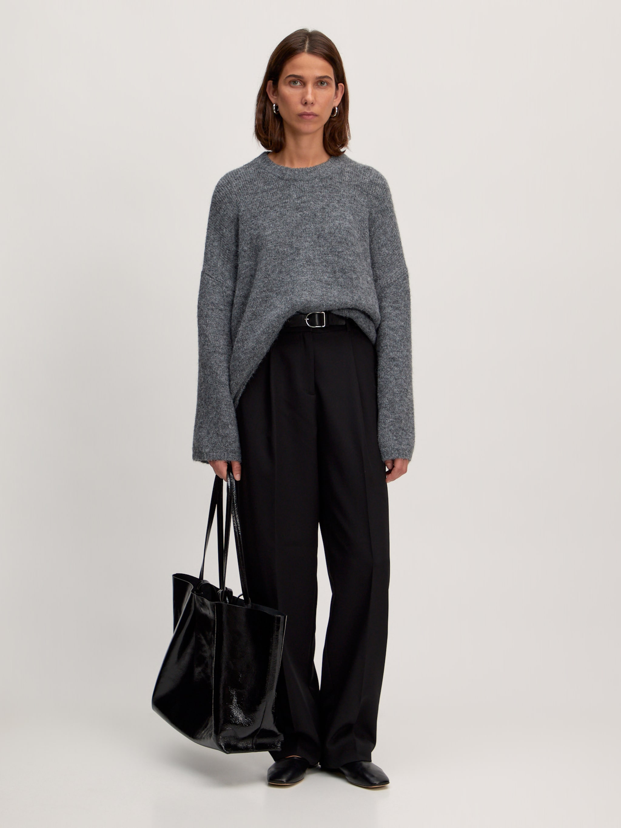 EDITED Produkte Oversize Pullover 'Ulva' grau