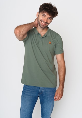 GREENBOMB Shirt 'Lifestyle Fire' in Groen: voorkant