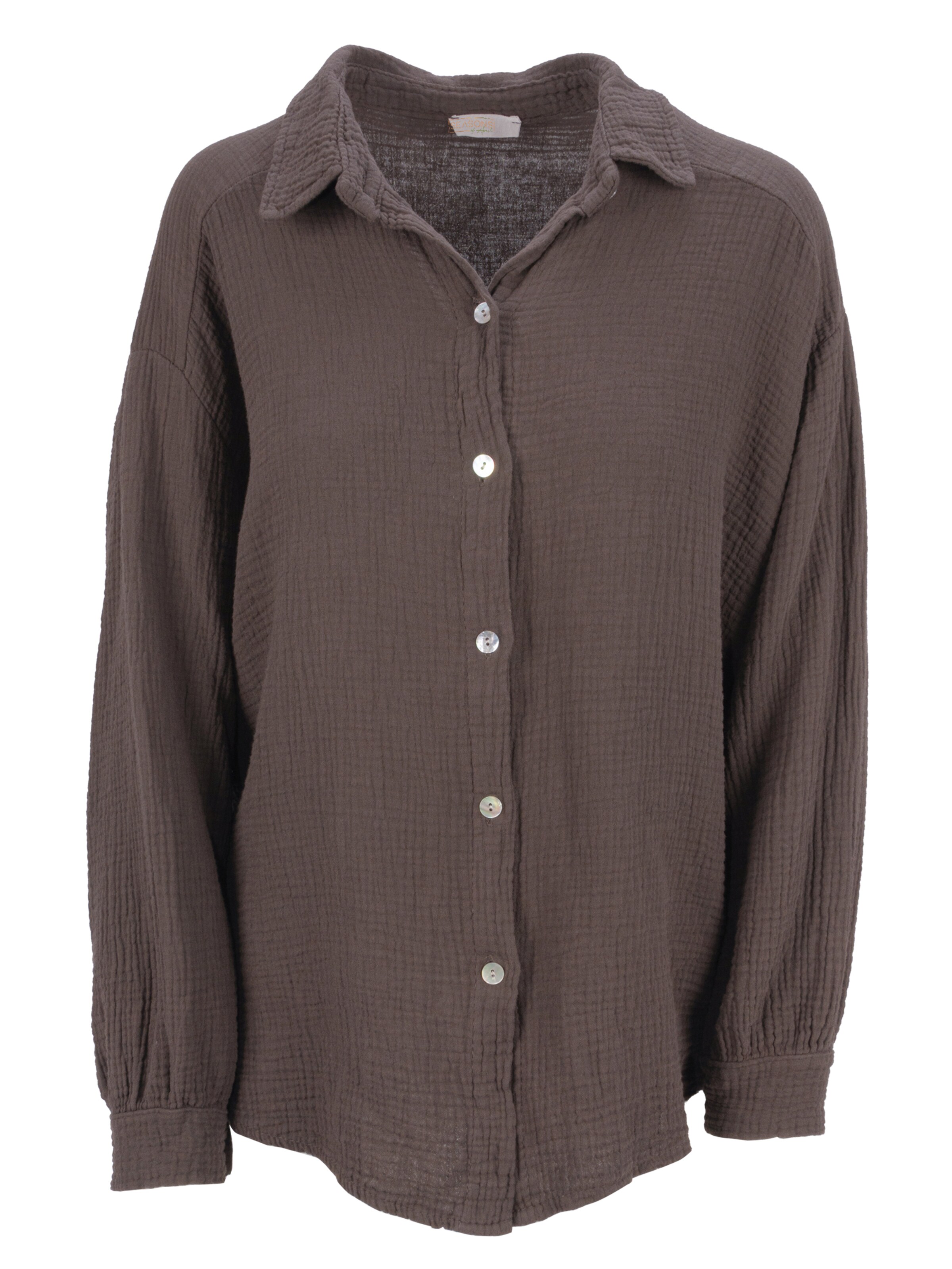 Seasons of April Blouse 'Sasha' in Bruin: voorkant