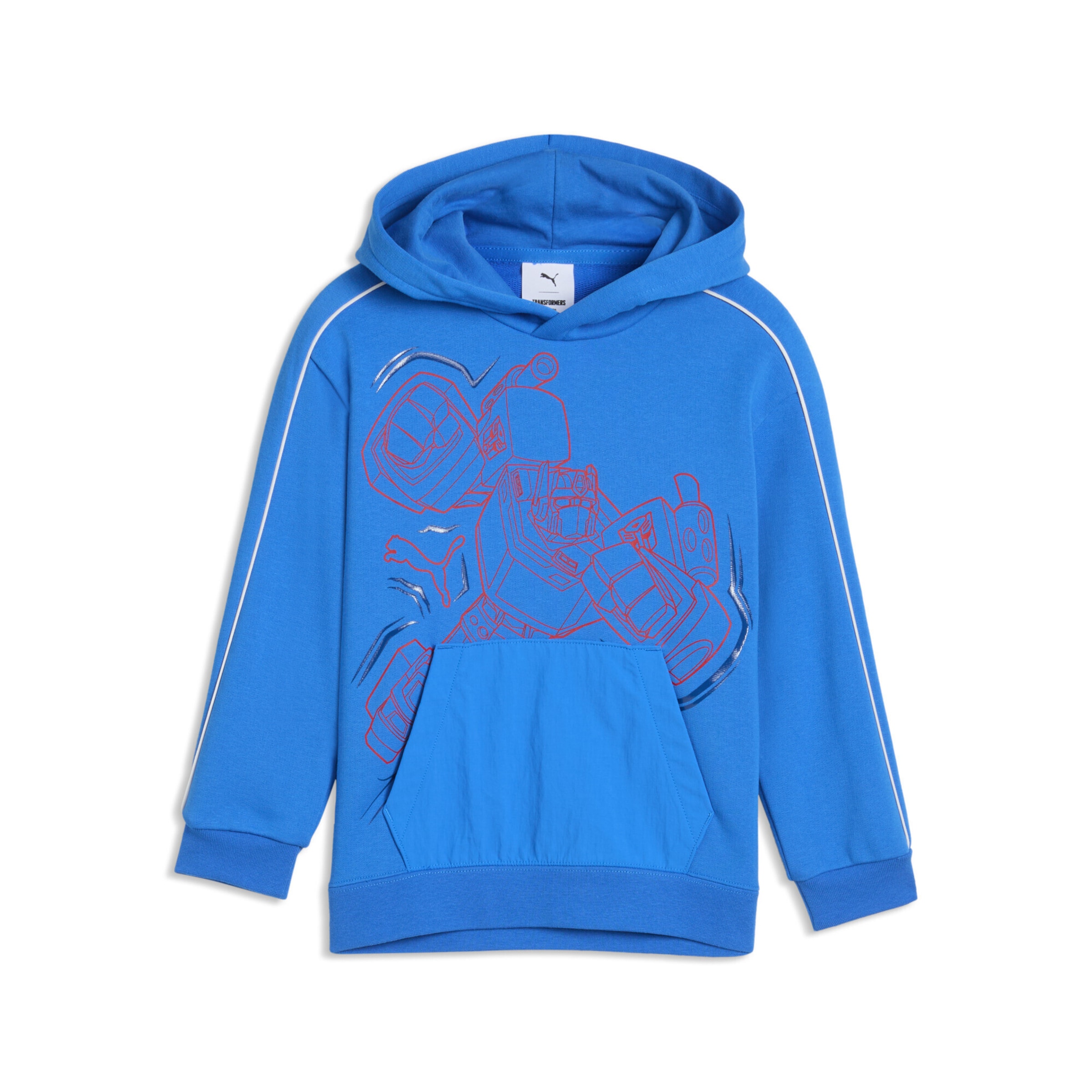 PUMA Sports sweatshirt 'Puma x Transformers T7' in 110 in Royal blue / Dark blue / Red, Item view