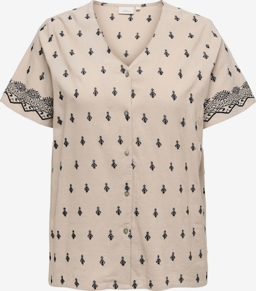 ONLY Carmakoma - Top 'CARSiesta' en beige: frente