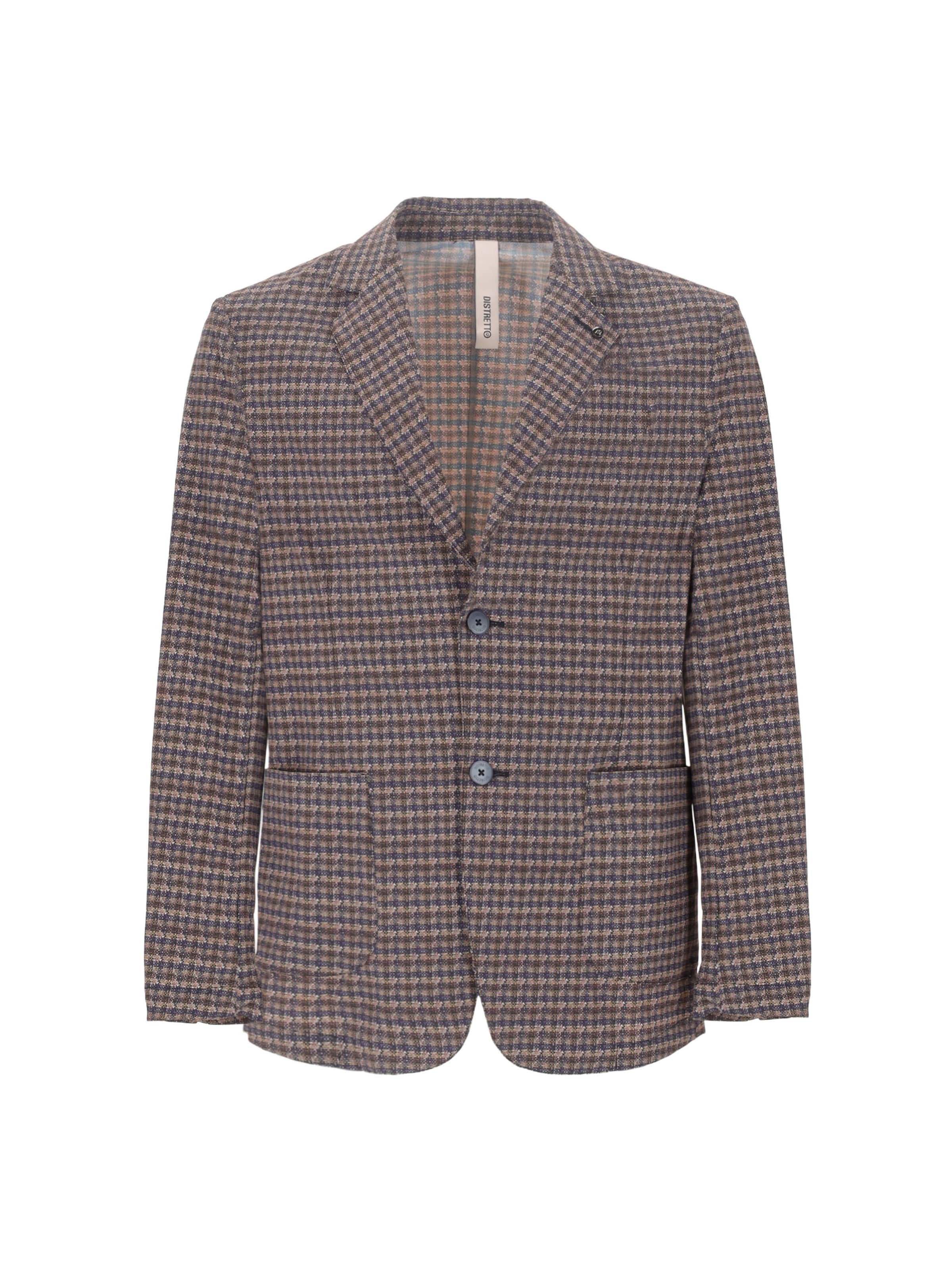 Distretto12 Slim Fit Sakko 'Bandigo' in Braun: Vorderseite