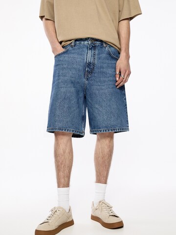 Pull&Bear Loosefit Shorts in Blau: predná strana