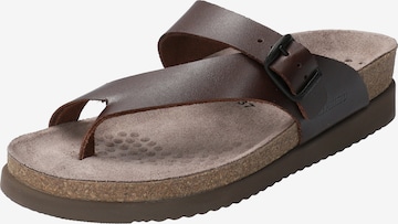 MEPHISTO T-Bar Sandals 'Helen' in Brown: front