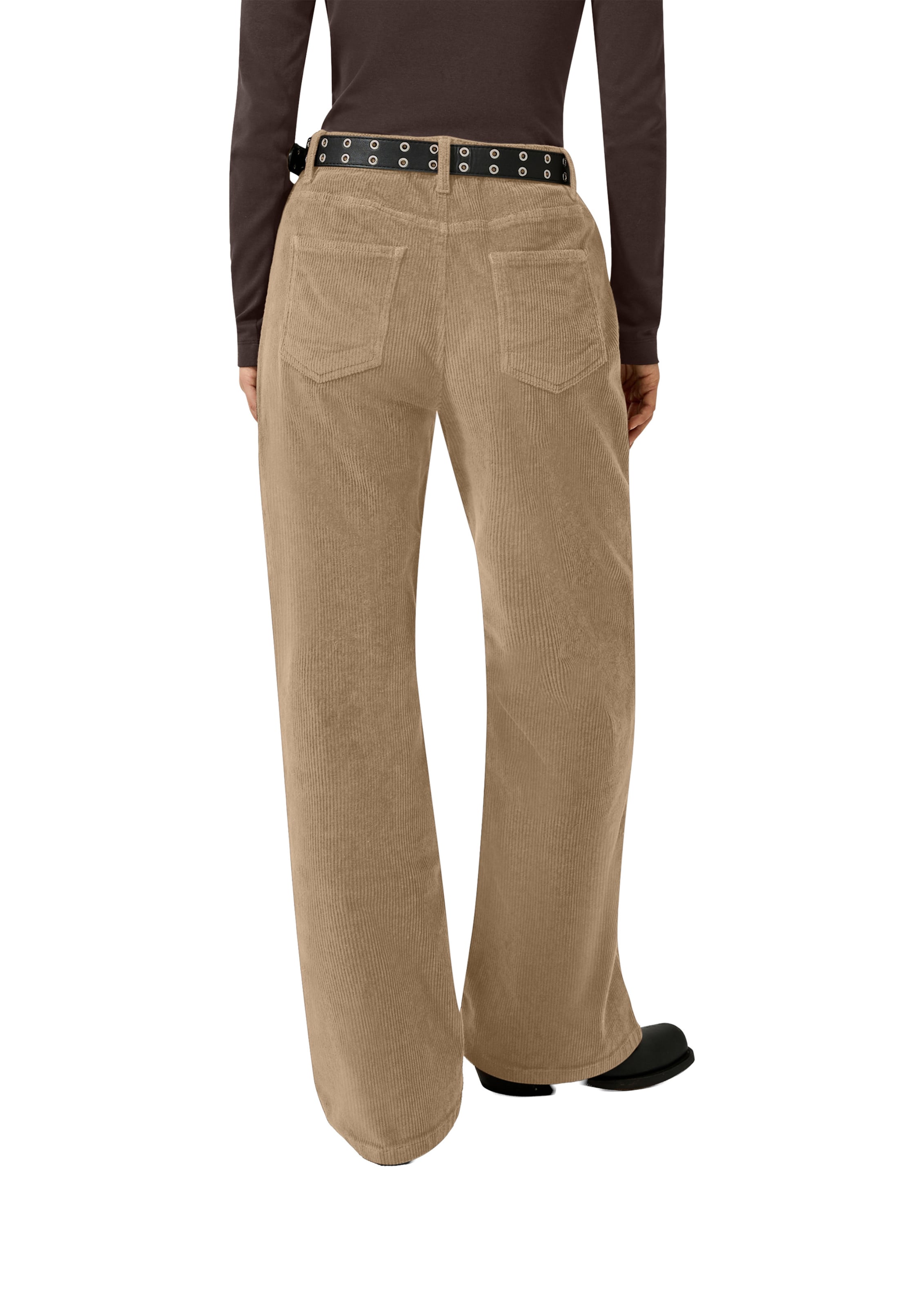 QS Wide leg Broek in Beige